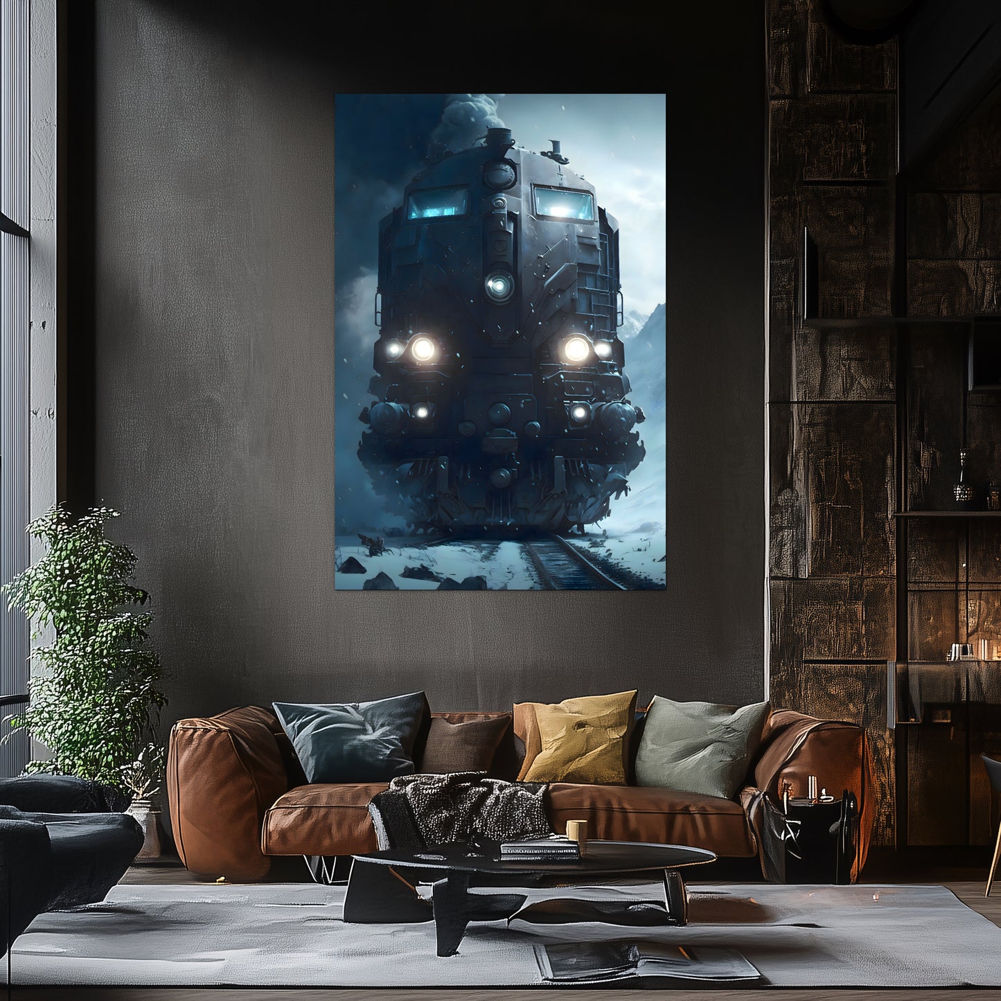 Diesel Train Poster – Frostbreaker Jugger | Awe-Inspiring Wall Art for Sci-Fi & Fantasy Train Enthusiasts | Unique and Exclusive Artwork