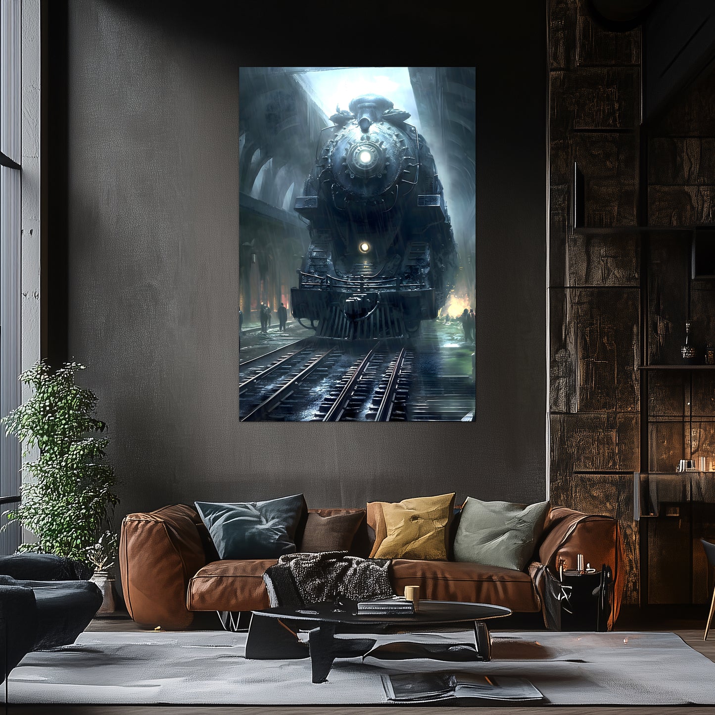 Dystopia Train Poster – SPX 4449 | Awe-Inspiring Wall Art for Sci-Fi & Fantasy Train Enthusiasts | Unique and Exclusive Artwork