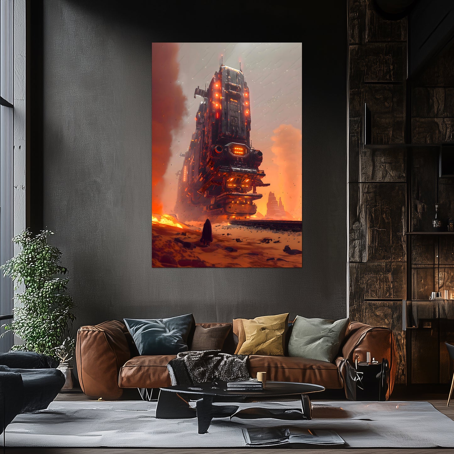 Wasteland Train Poster – Last Nomad | Awe-Inspiring Wall Art for Sci-Fi & Fantasy Train Enthusiasts | Unique and Exclusive Artwork