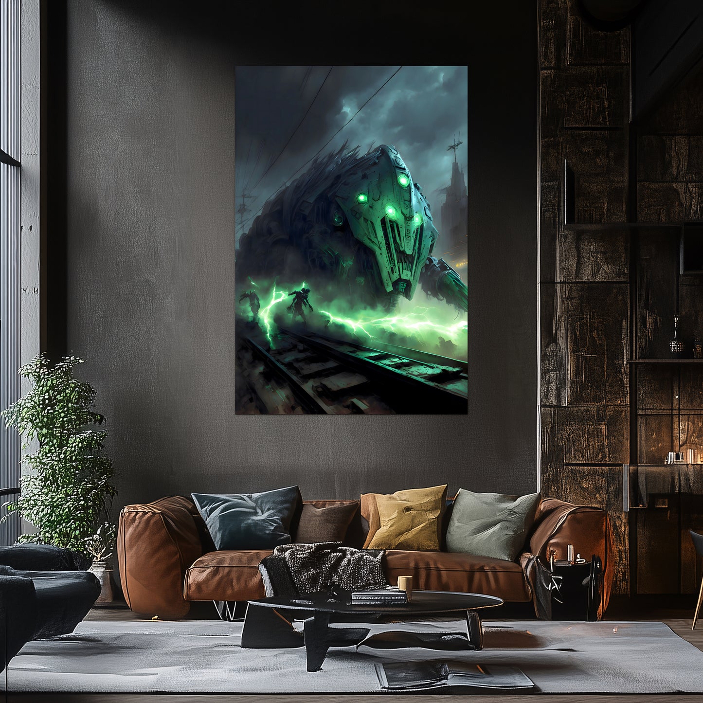 Zombie Train Poster – Darkclad Adjudicator | Awe-Inspiring Wall Art for Sci-Fi & Fantasy Train Enthusiasts | Unique and Exclusive Artwork