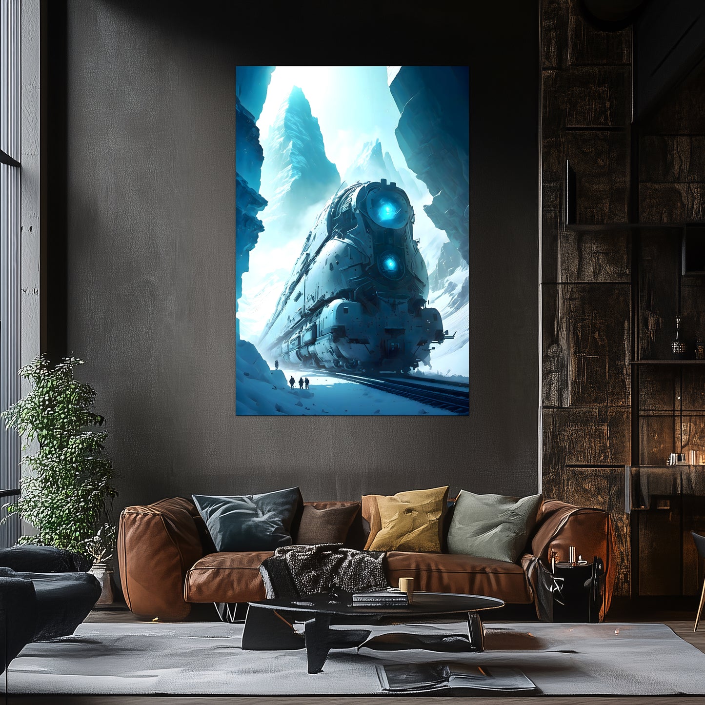 Post-Apocalyptic Train Poster – Icebreaker | Awe-Inspiring Wall Art for Sci-Fi & Fantasy Train Enthusiasts | Unique and Exclusive Artwork