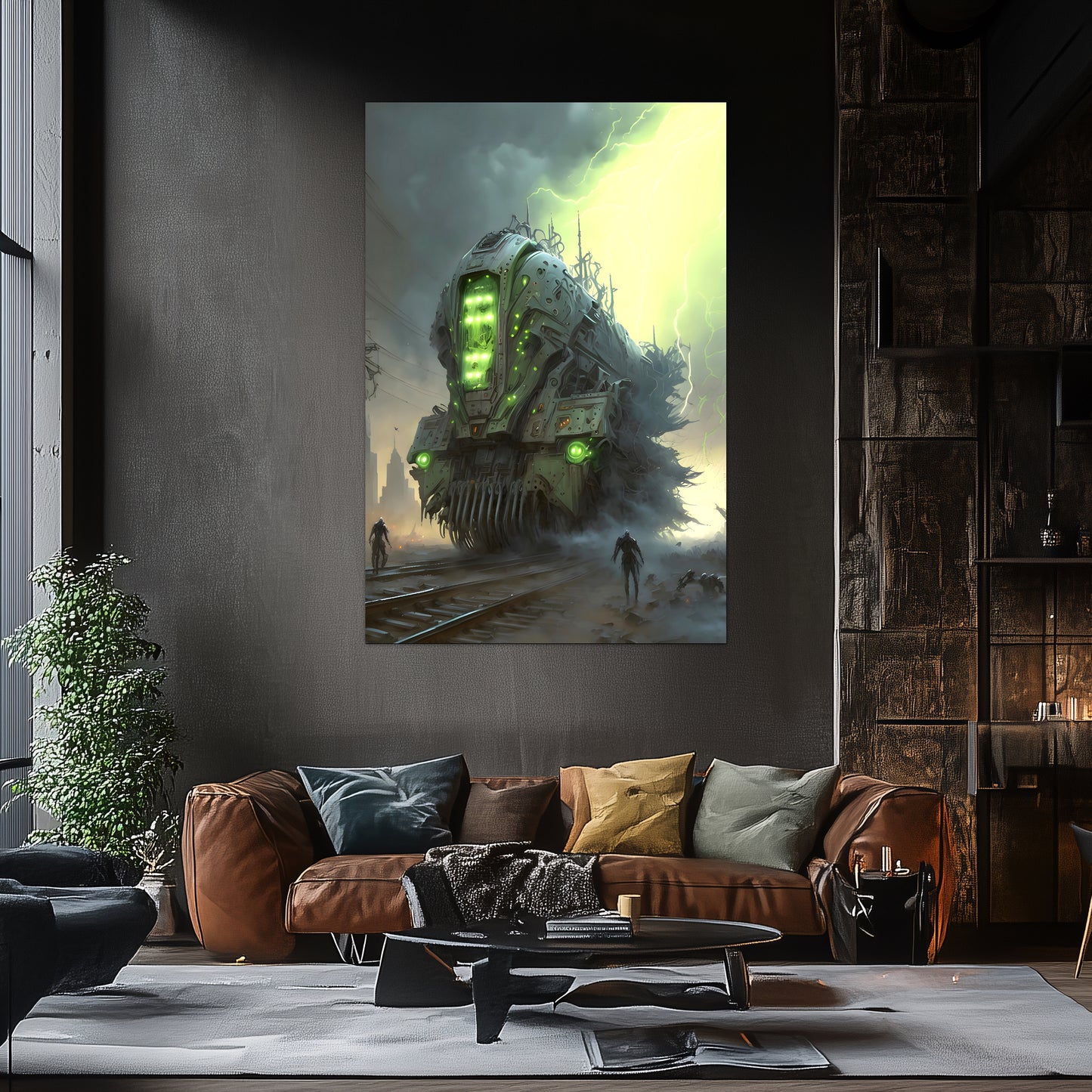Zombie Train Poster – The Wraithcore Necrohauler | Awe-Inspiring Wall Art for Sci-Fi & Fantasy Train Enthusiasts | Unique and Exclusive Artwork