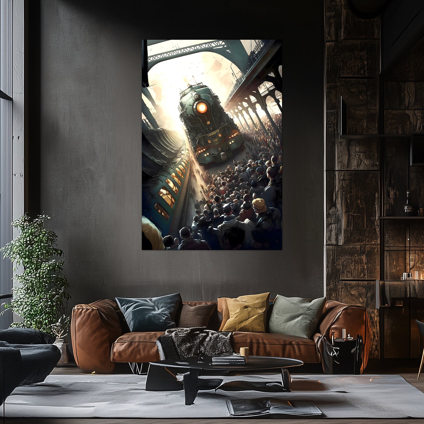 Steampunk Train Poster – Imperial Grandliner | Awe-Inspiring Wall Art for Sci-Fi & Fantasy Train Enthusiasts | Unique and Exclusive Artwork
