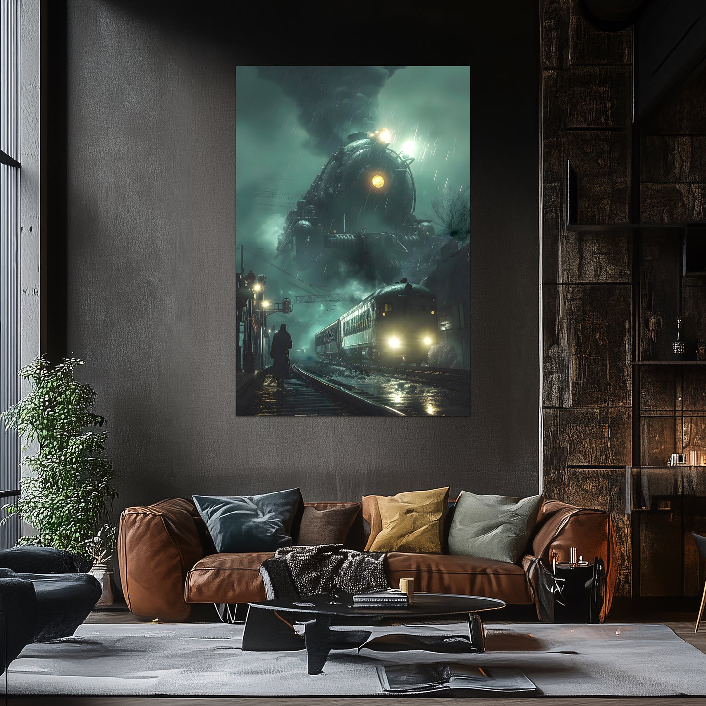 Fantasy Train Poster – Titan Wraith | Awe-Inspiring Wall Art for Sci-Fi & Fantasy Train Enthusiasts | Unique and Exclusive Artwork