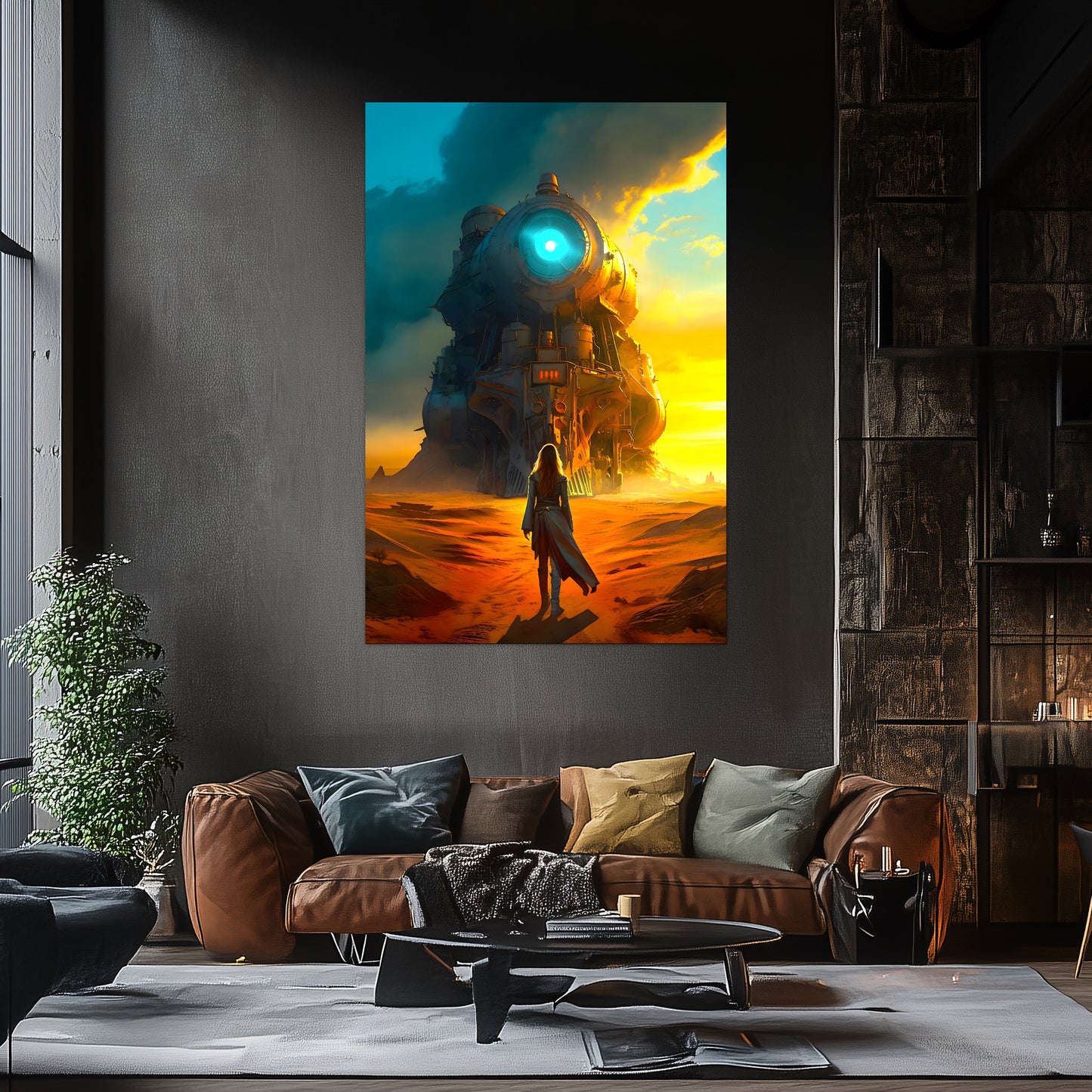 Steampunk Train Poster – Lost Ark | Awe-Inspiring Wall Art for Sci-Fi & Fantasy Train Enthusiasts | Unique and Exclusive Artwork