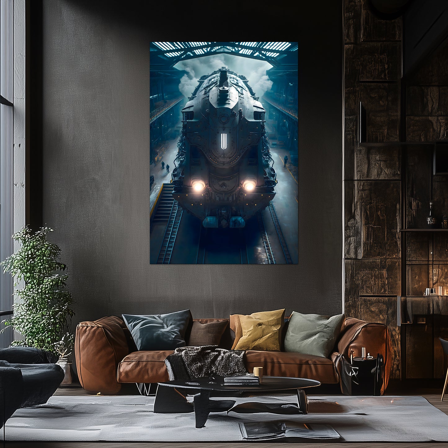 Diesel Train Poster – Rex Temporis | Awe-Inspiring Wall Art for Sci-Fi & Fantasy Train Enthusiasts | Unique and Exclusive Artwork