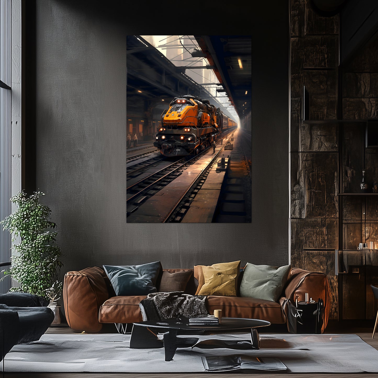 Diesel Train Poster – Blazerush Hauler | Awe-Inspiring Wall Art for Sci-Fi & Fantasy Train Enthusiasts | Unique and Exclusive Artwork