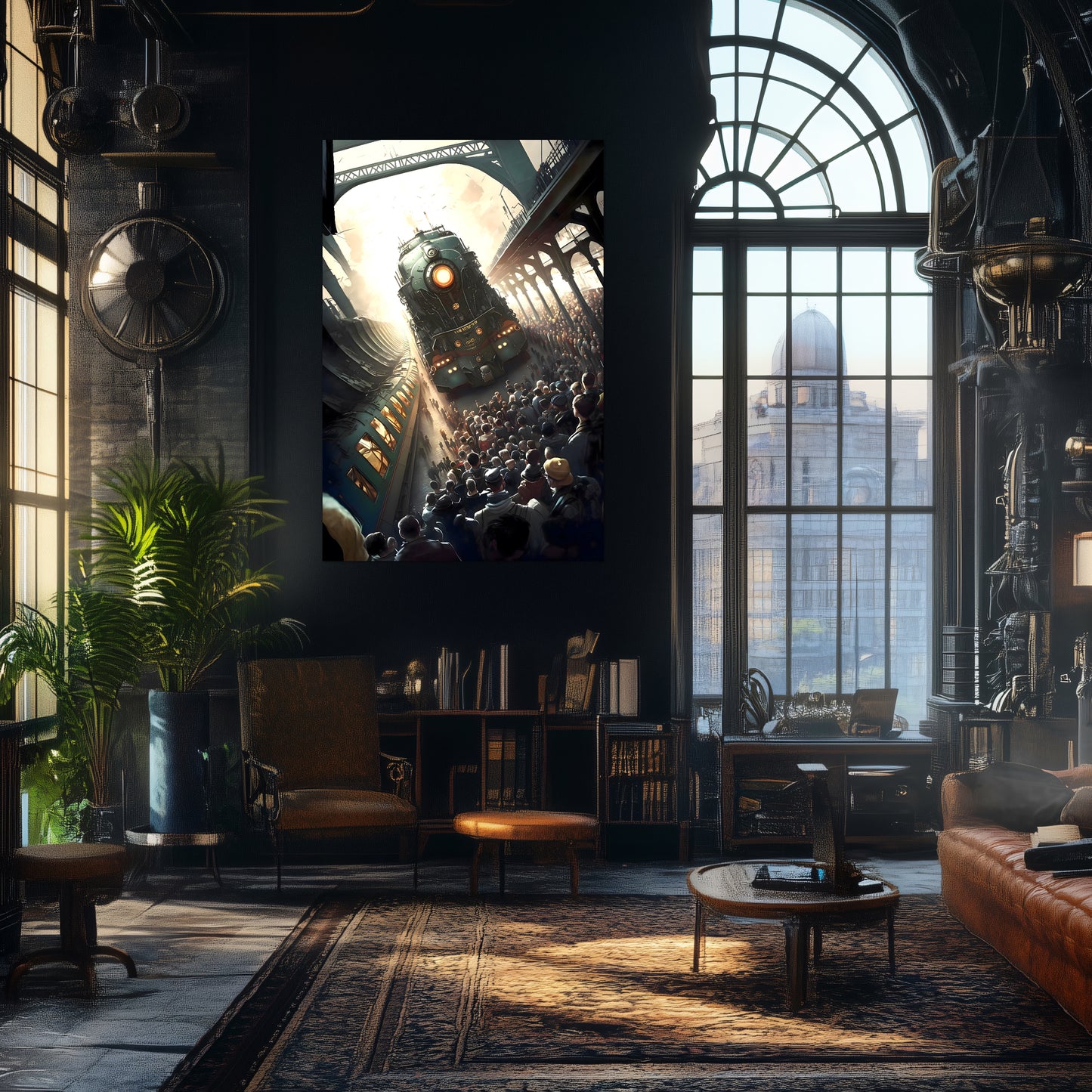 Steampunk Train Poster – Imperial Grandliner | Awe-Inspiring Wall Art for Sci-Fi & Fantasy Train Enthusiasts | Unique and Exclusive Artwork