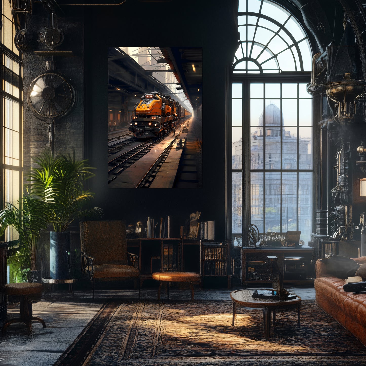 Diesel Train Poster – Blazerush Hauler | Awe-Inspiring Wall Art for Sci-Fi & Fantasy Train Enthusiasts | Unique and Exclusive Artwork