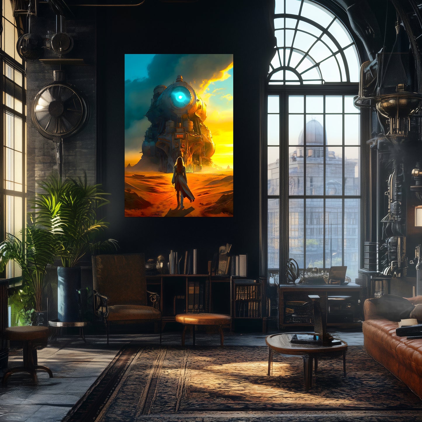 Steampunk Train Poster – Lost Ark | Awe-Inspiring Wall Art for Sci-Fi & Fantasy Train Enthusiasts | Unique and Exclusive Artwork