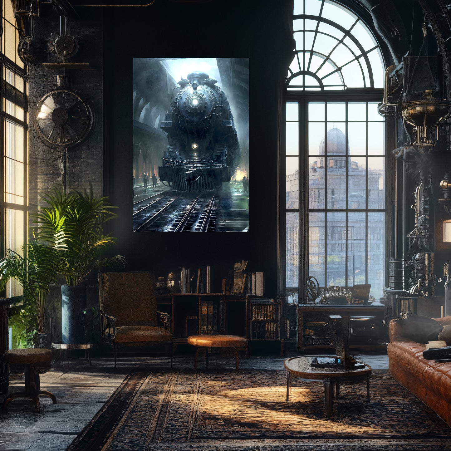 Dystopia Train Poster – SPX 4449 | Awe-Inspiring Wall Art for Sci-Fi & Fantasy Train Enthusiasts | Unique and Exclusive Artwork