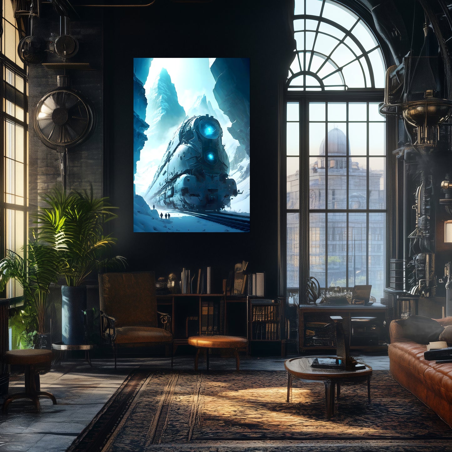 Post-Apocalyptic Train Poster – Icebreaker | Awe-Inspiring Wall Art for Sci-Fi & Fantasy Train Enthusiasts | Unique and Exclusive Artwork