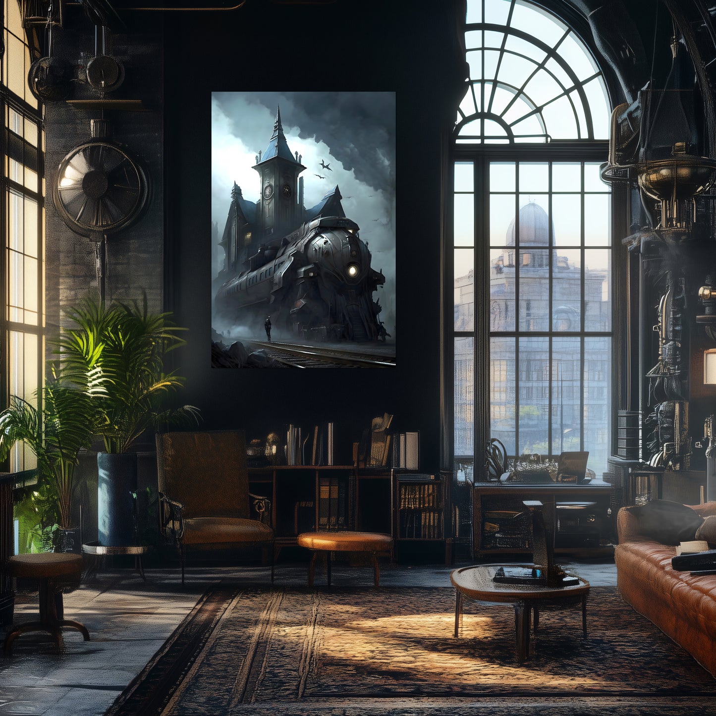 Fantasy Train Poster – Darkmist Phantom | Awe-Inspiring Wall Art for Sci-Fi & Fantasy Train Enthusiasts | Unique and Exclusive Artwork