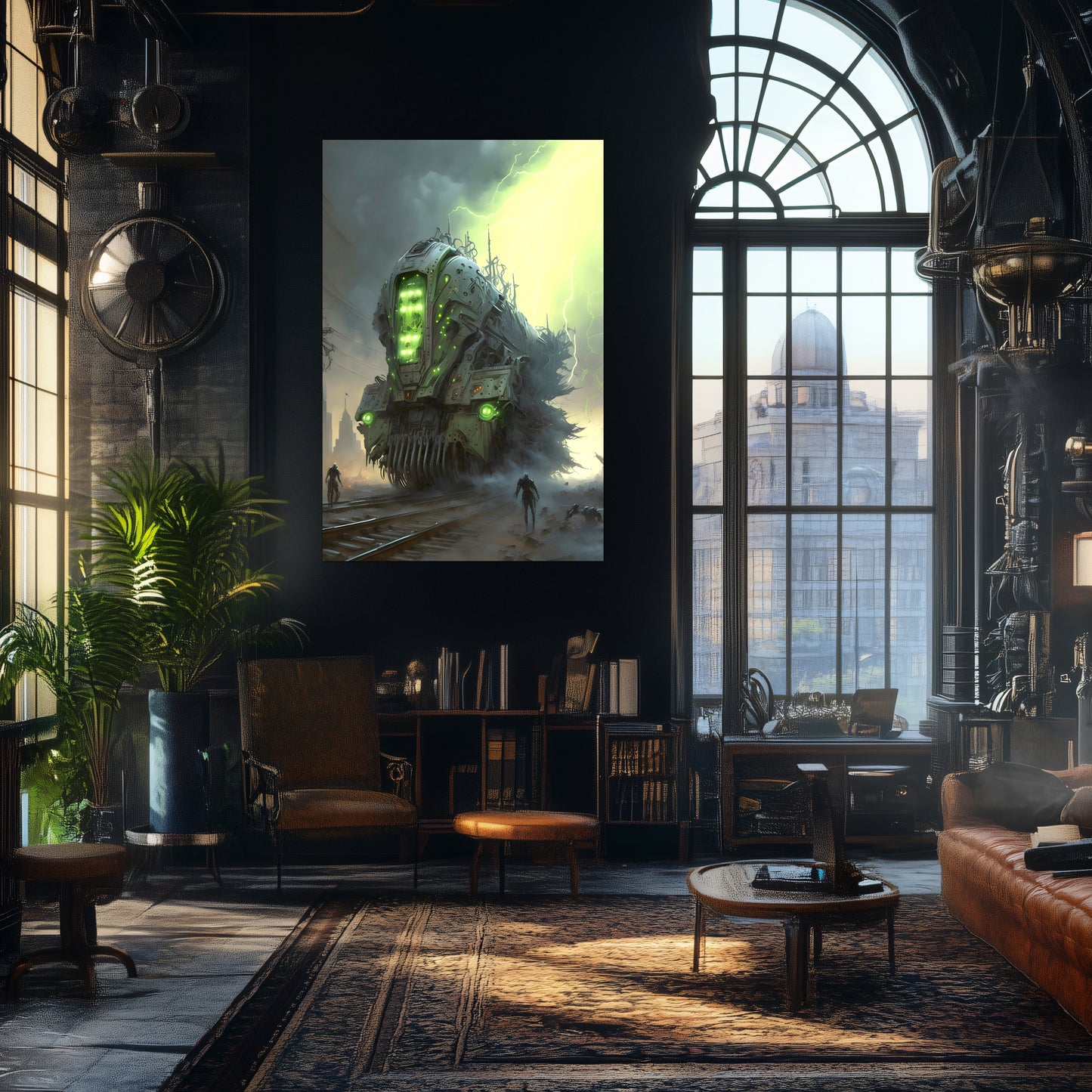 Zombie Train Poster – The Wraithcore Necrohauler | Awe-Inspiring Wall Art for Sci-Fi & Fantasy Train Enthusiasts | Unique and Exclusive Artwork