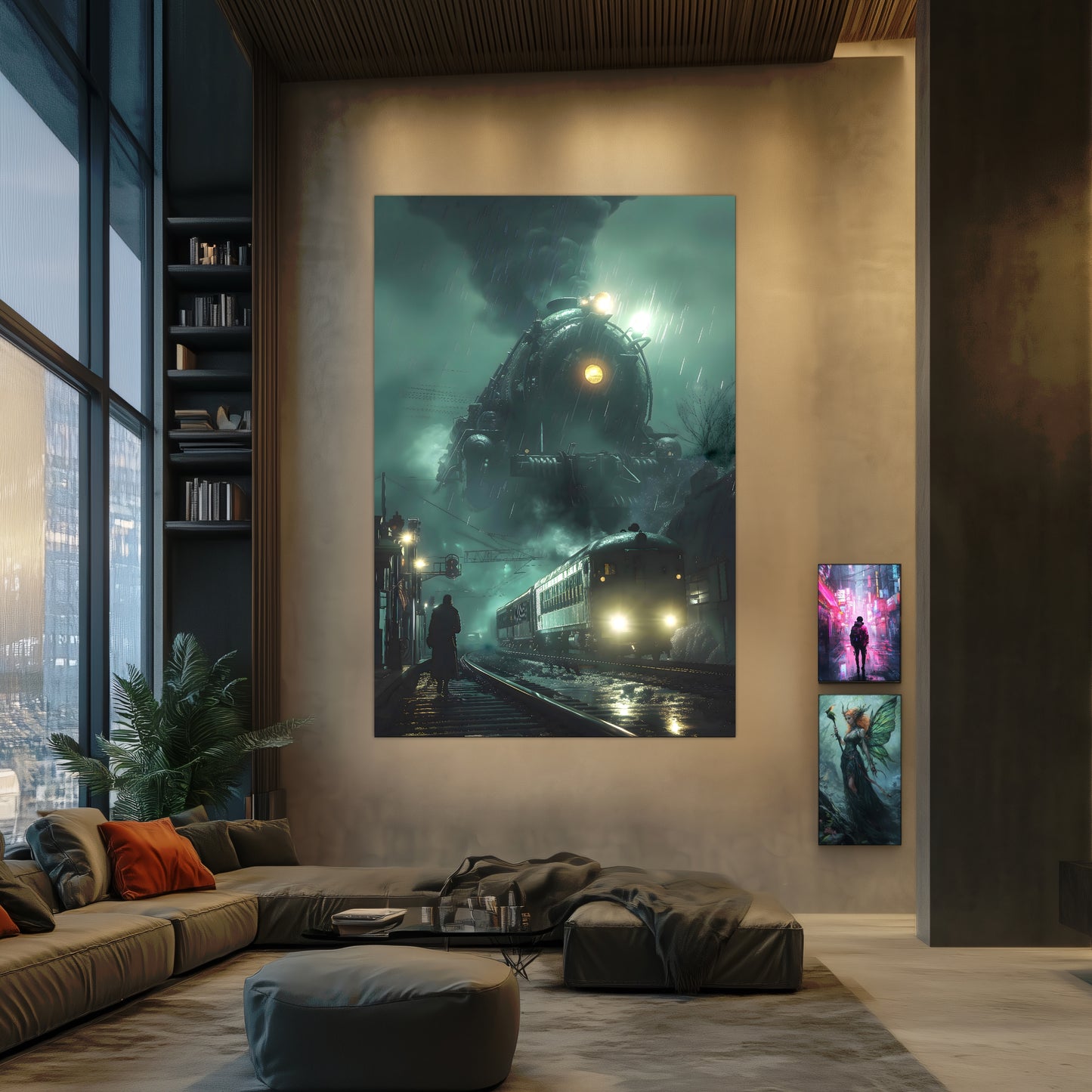 Fantasy Train Poster – Titan Wraith | Awe-Inspiring Wall Art for Sci-Fi & Fantasy Train Enthusiasts | Unique and Exclusive Artwork
