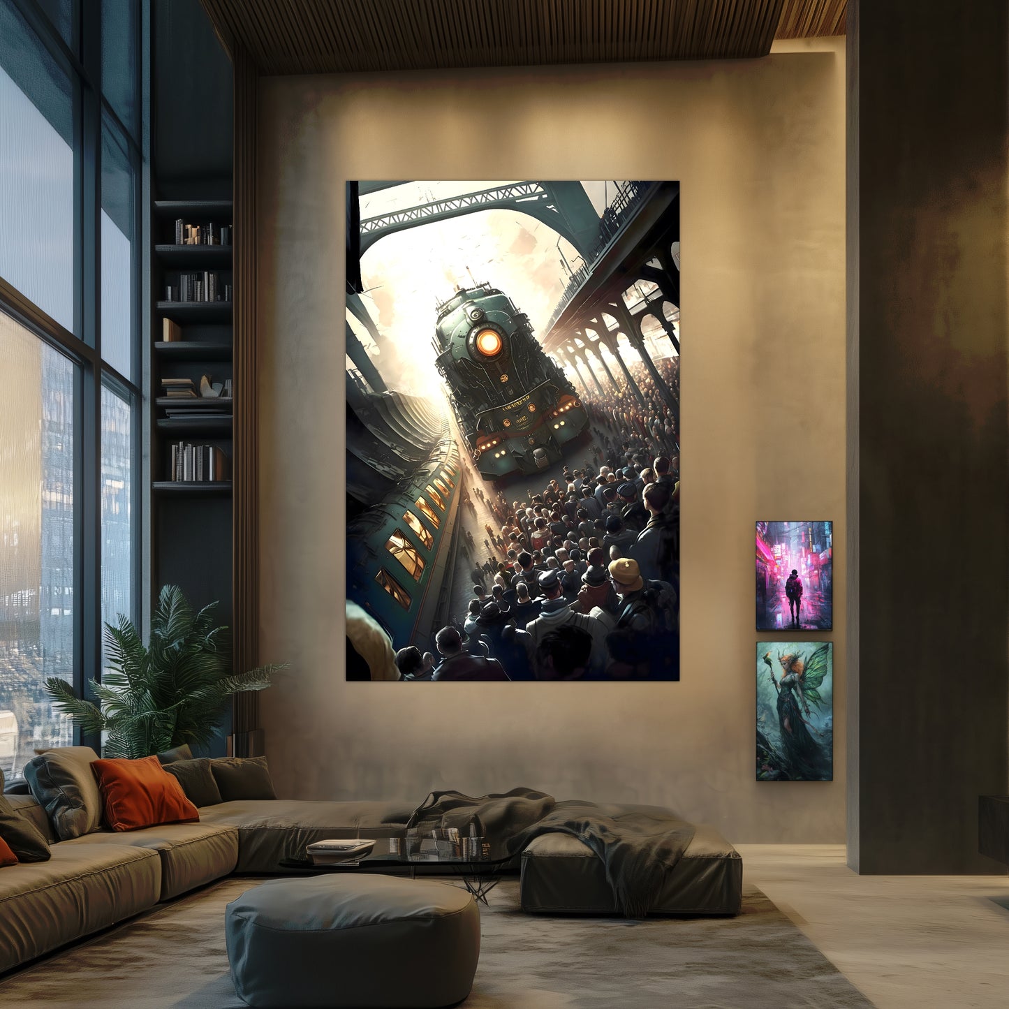 Steampunk Train Poster – Imperial Grandliner | Awe-Inspiring Wall Art for Sci-Fi & Fantasy Train Enthusiasts | Unique and Exclusive Artwork