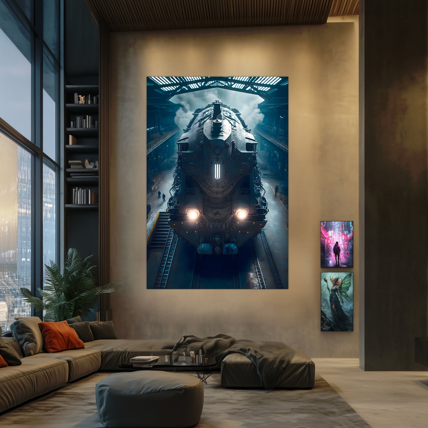 Diesel Train Poster – Rex Temporis | Awe-Inspiring Wall Art for Sci-Fi & Fantasy Train Enthusiasts | Unique and Exclusive Artwork