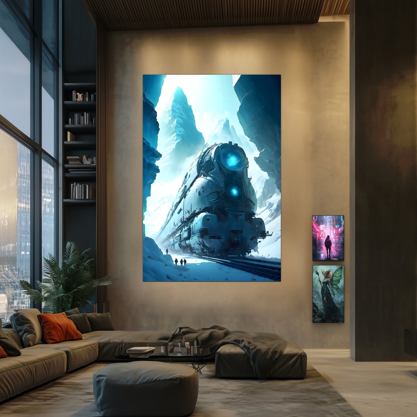 Post-Apocalyptic Train Poster – Icebreaker | Awe-Inspiring Wall Art for Sci-Fi & Fantasy Train Enthusiasts | Unique and Exclusive Artwork