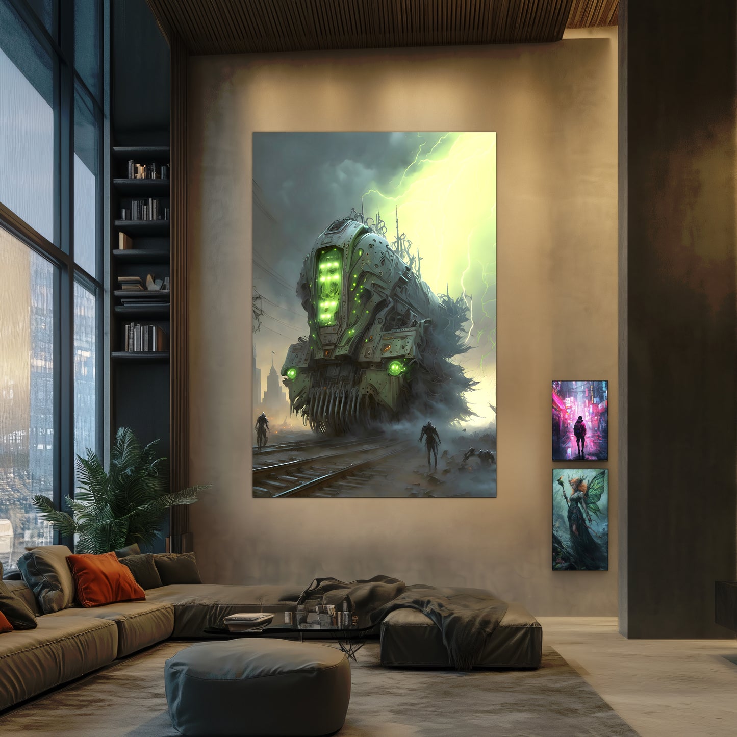 Zombie Train Poster – The Wraithcore Necrohauler | Awe-Inspiring Wall Art for Sci-Fi & Fantasy Train Enthusiasts | Unique and Exclusive Artwork