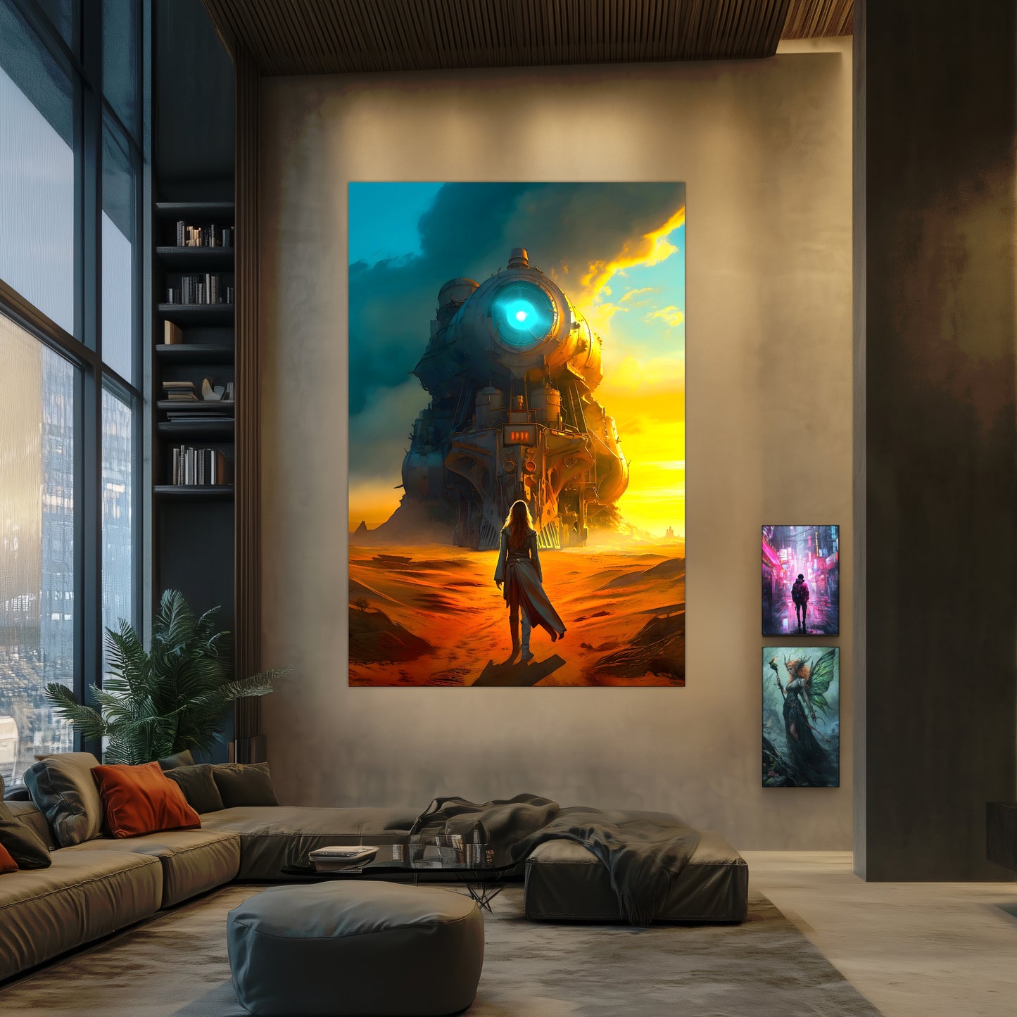 Steampunk Train Poster – Lost Ark | Awe-Inspiring Wall Art for Sci-Fi & Fantasy Train Enthusiasts | Unique and Exclusive Artwork