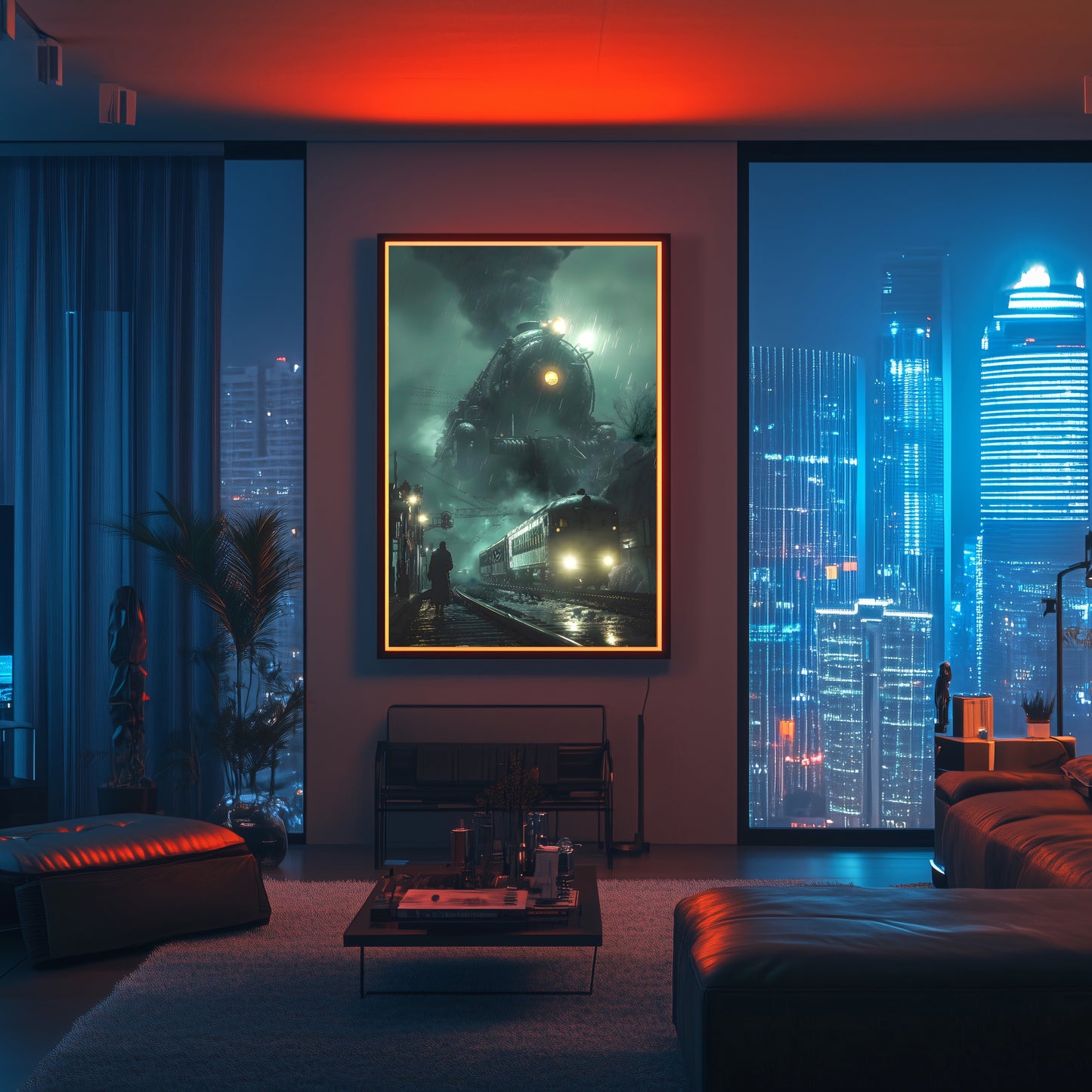 Fantasy Train Poster – Titan Wraith | Awe-Inspiring Wall Art for Sci-Fi & Fantasy Train Enthusiasts | Unique and Exclusive Artwork