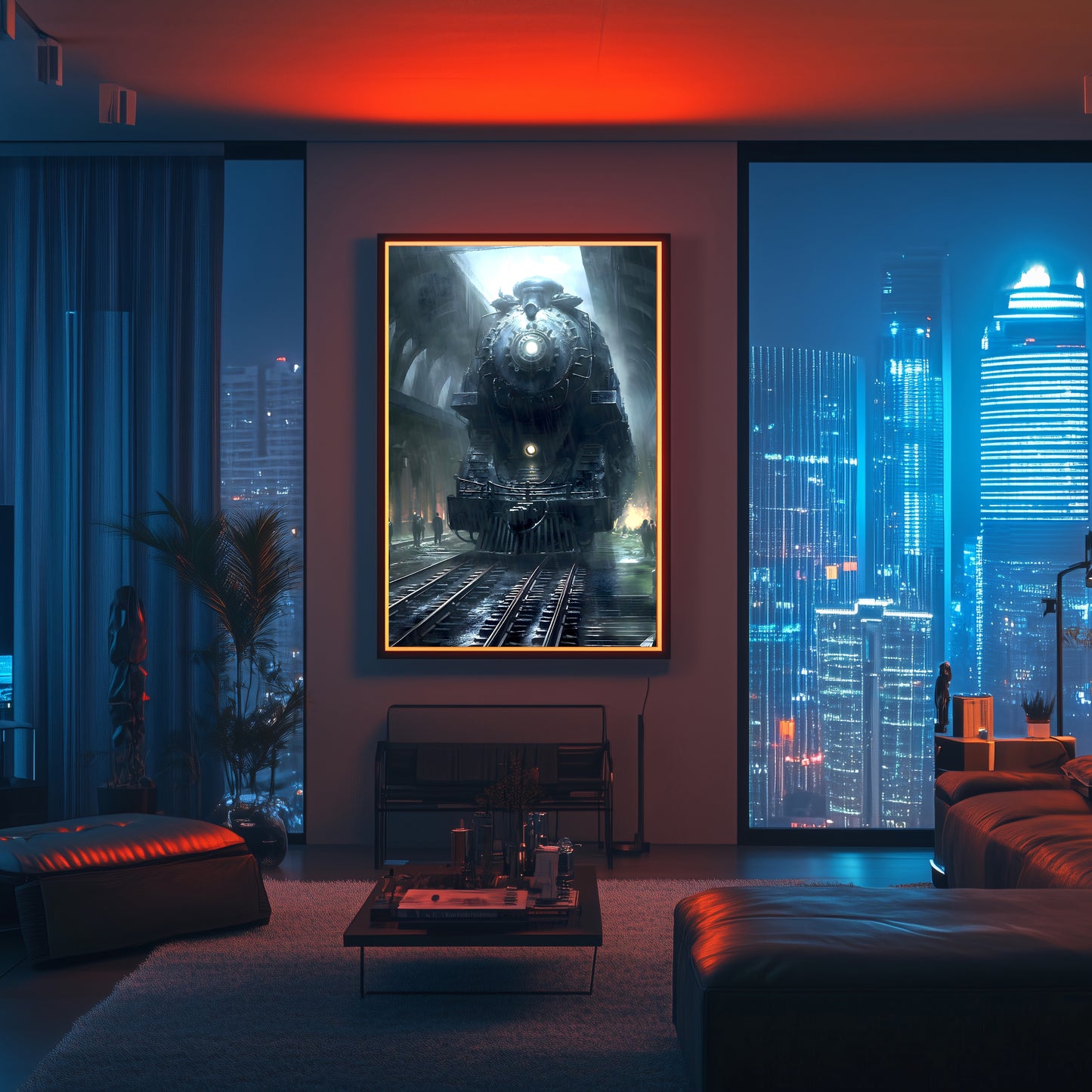 Dystopia Train Poster – SPX 4449 | Awe-Inspiring Wall Art for Sci-Fi & Fantasy Train Enthusiasts | Unique and Exclusive Artwork