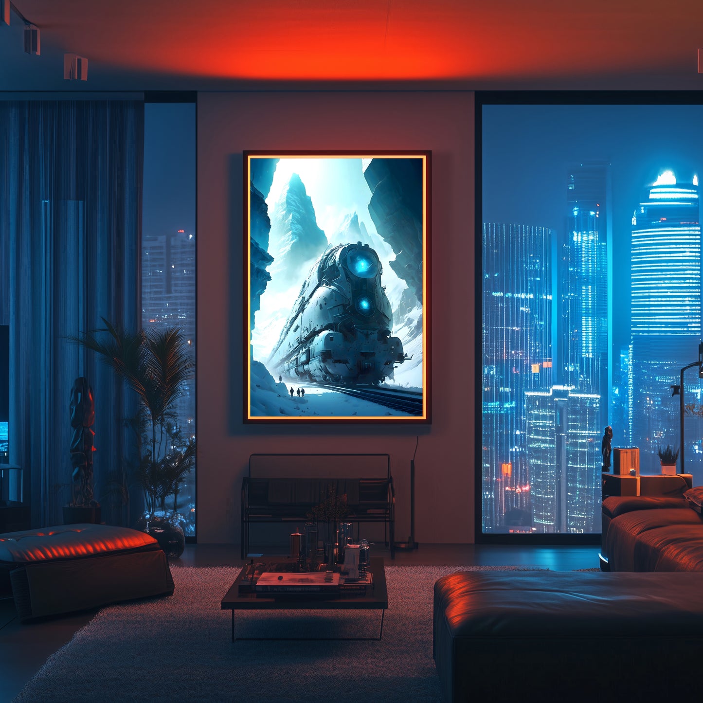 Post-Apocalyptic Train Poster – Icebreaker | Awe-Inspiring Wall Art for Sci-Fi & Fantasy Train Enthusiasts | Unique and Exclusive Artwork