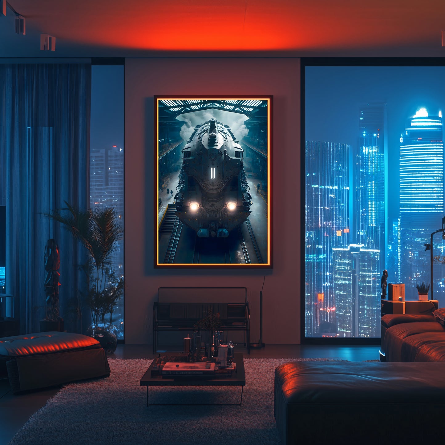 Diesel Train Poster – Rex Temporis | Awe-Inspiring Wall Art for Sci-Fi & Fantasy Train Enthusiasts | Unique and Exclusive Artwork