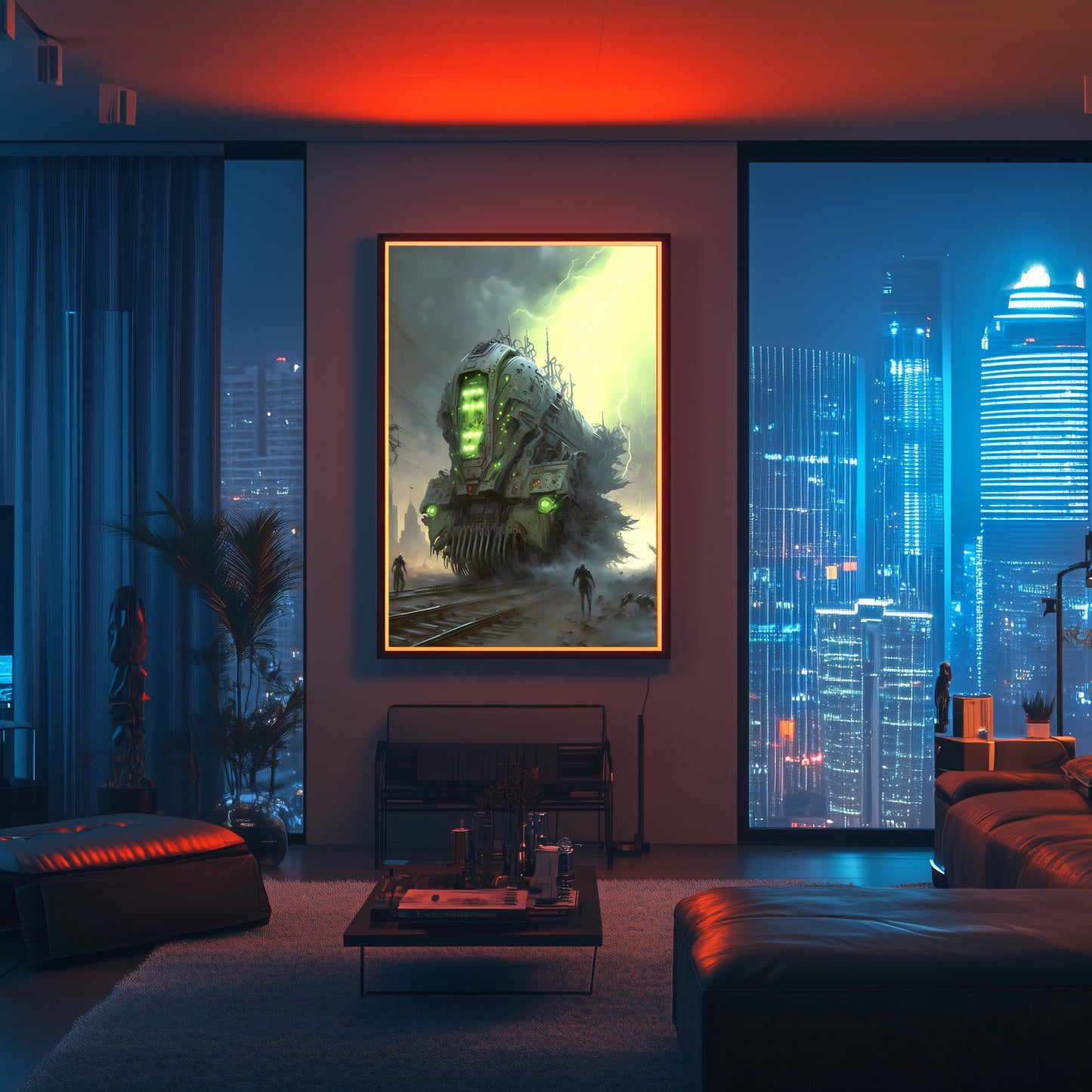 Zombie Train Poster – The Wraithcore Necrohauler | Awe-Inspiring Wall Art for Sci-Fi & Fantasy Train Enthusiasts | Unique and Exclusive Artwork