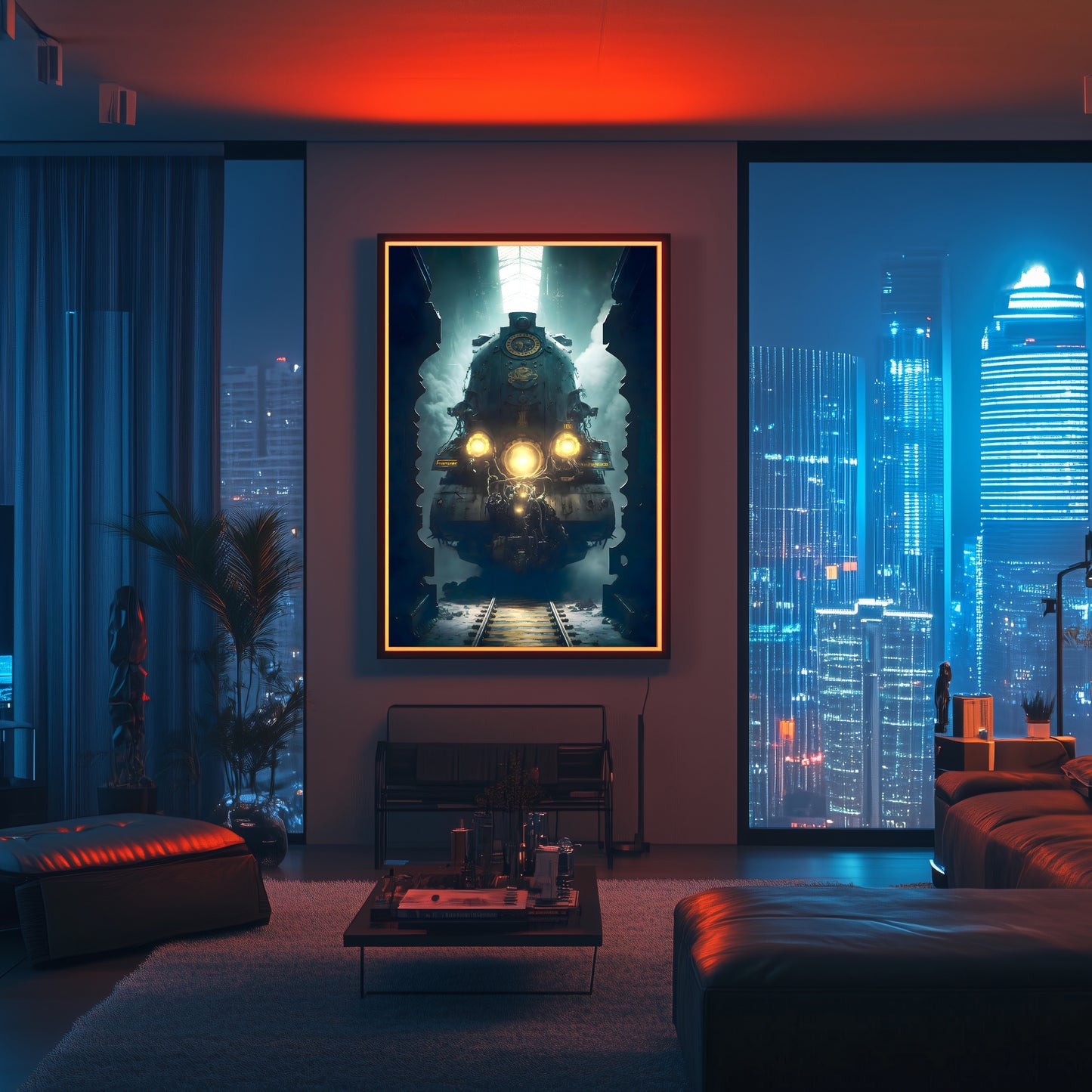 Diesel Train Poster – Tempus Imperator | Awe-Inspiring Wall Art for Sci-Fi & Fantasy Train Enthusiasts | Unique and Exclusive Artwork