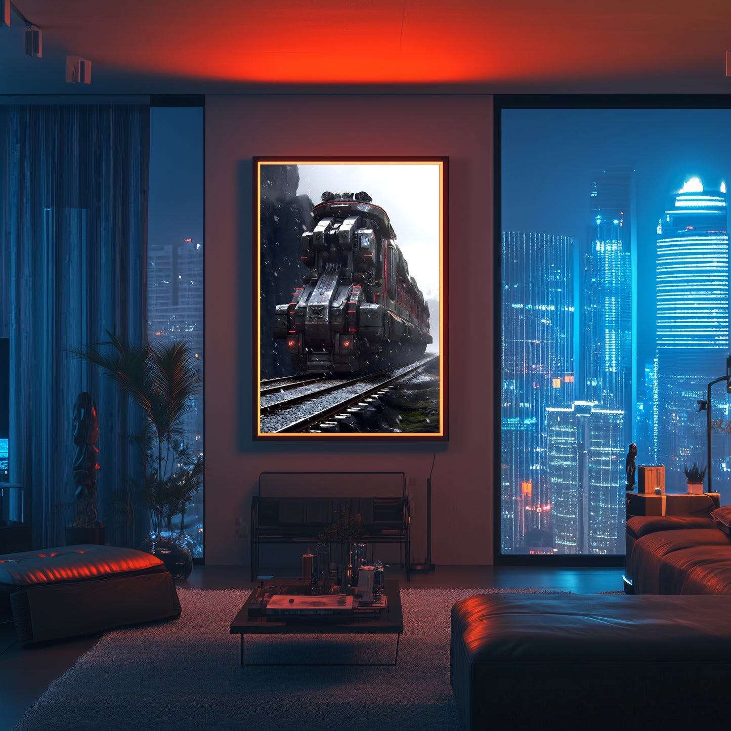 Dystopia Train Poster – Ironridge Bastion | Awe-Inspiring Wall Art for Sci-Fi & Fantasy Train Enthusiasts | Unique and Exclusive Artwork