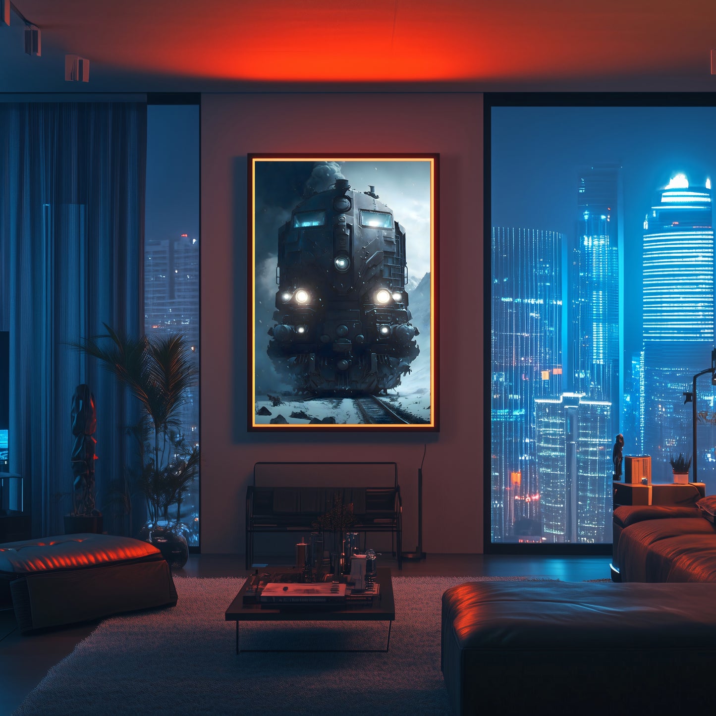 Diesel Train Poster – Frostbreaker Jugger | Awe-Inspiring Wall Art for Sci-Fi & Fantasy Train Enthusiasts | Unique and Exclusive Artwork
