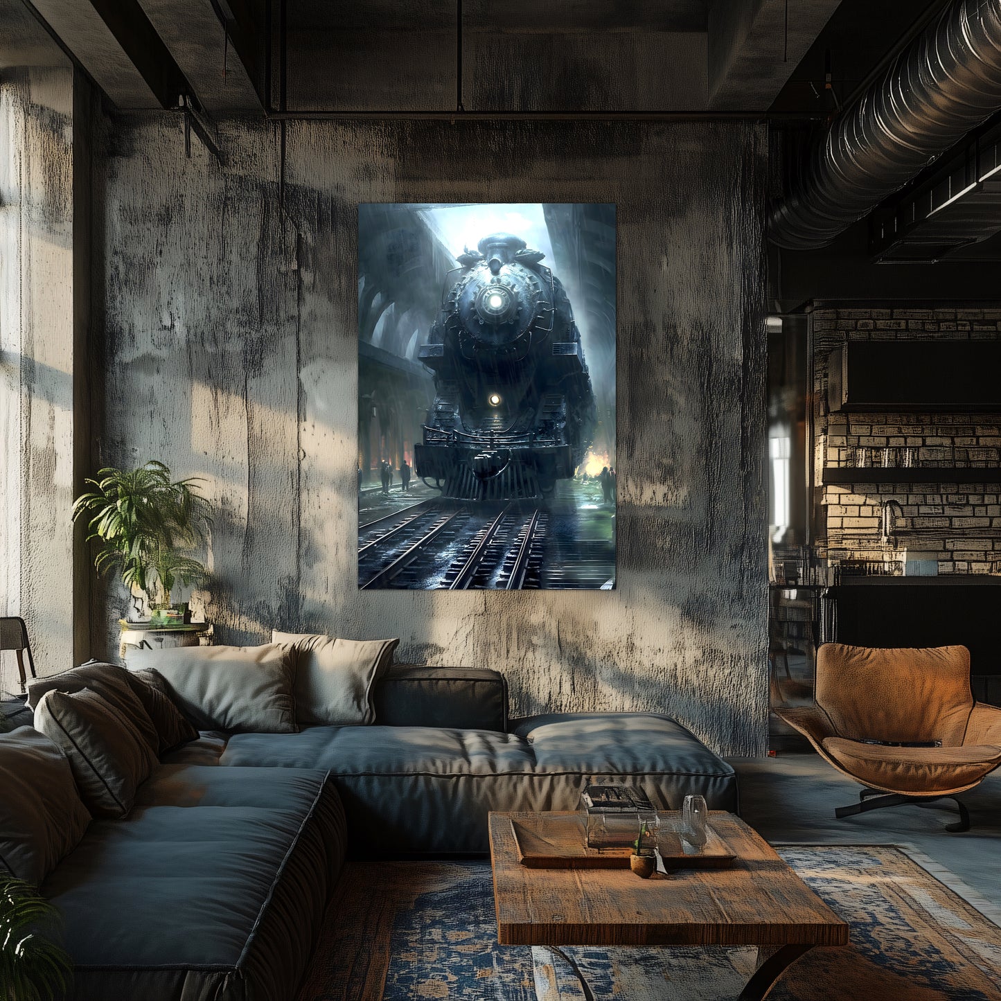 Dystopia Train Poster – SPX 4449 | Awe-Inspiring Wall Art for Sci-Fi & Fantasy Train Enthusiasts | Unique and Exclusive Artwork
