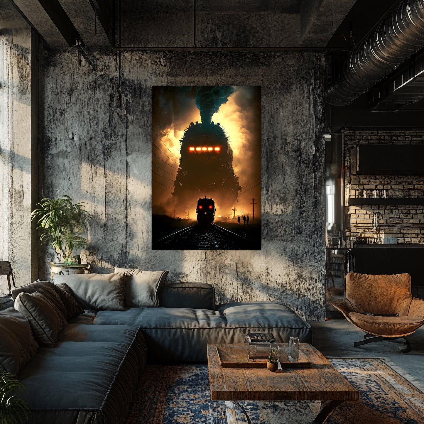 Post-Apocalyptic Train Poster – The Endbringer | Awe-Inspiring Wall Art for Sci-Fi & Fantasy Train Enthusiasts | Unique and Exclusive Artwork
