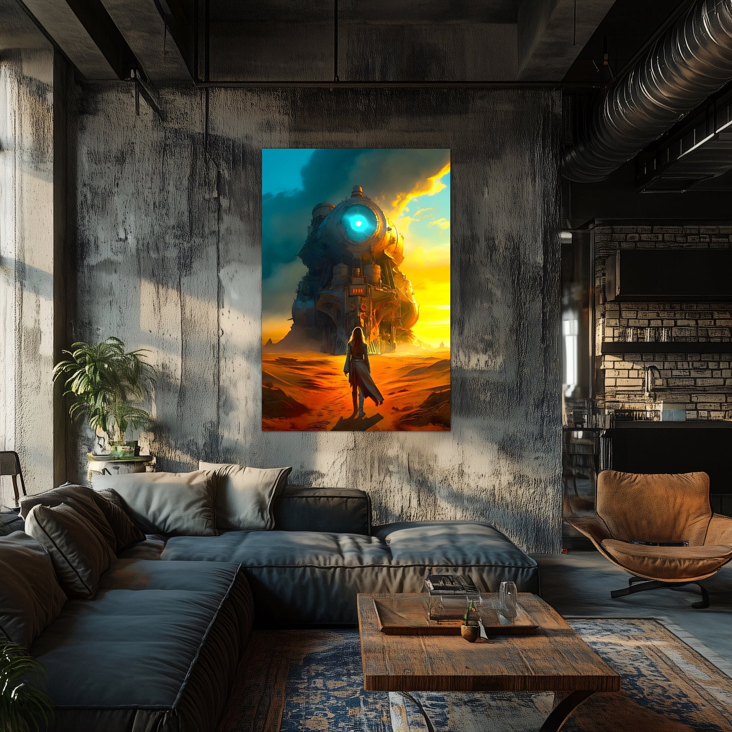 Steampunk Train Poster – Lost Ark | Awe-Inspiring Wall Art for Sci-Fi & Fantasy Train Enthusiasts | Unique and Exclusive Artwork