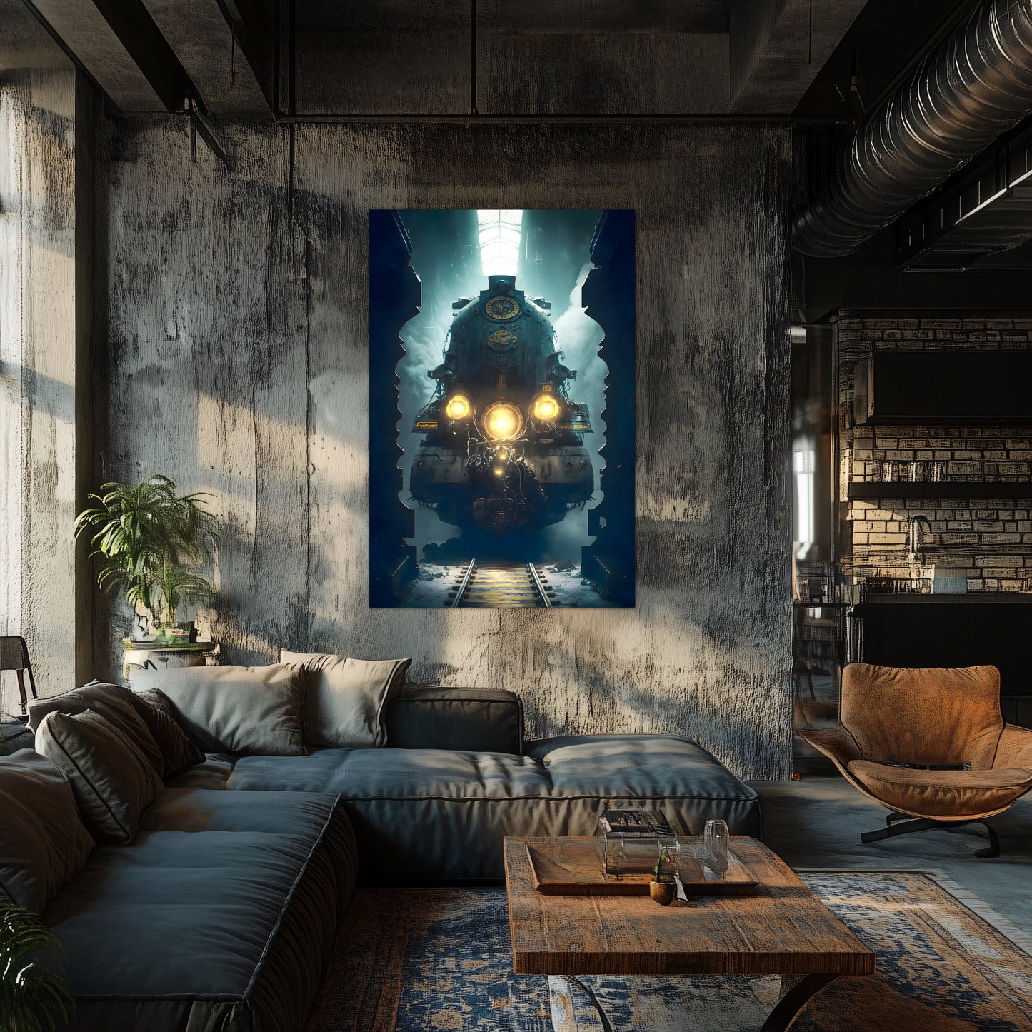 Diesel Train Poster – Tempus Imperator | Awe-Inspiring Wall Art for Sci-Fi & Fantasy Train Enthusiasts | Unique and Exclusive Artwork