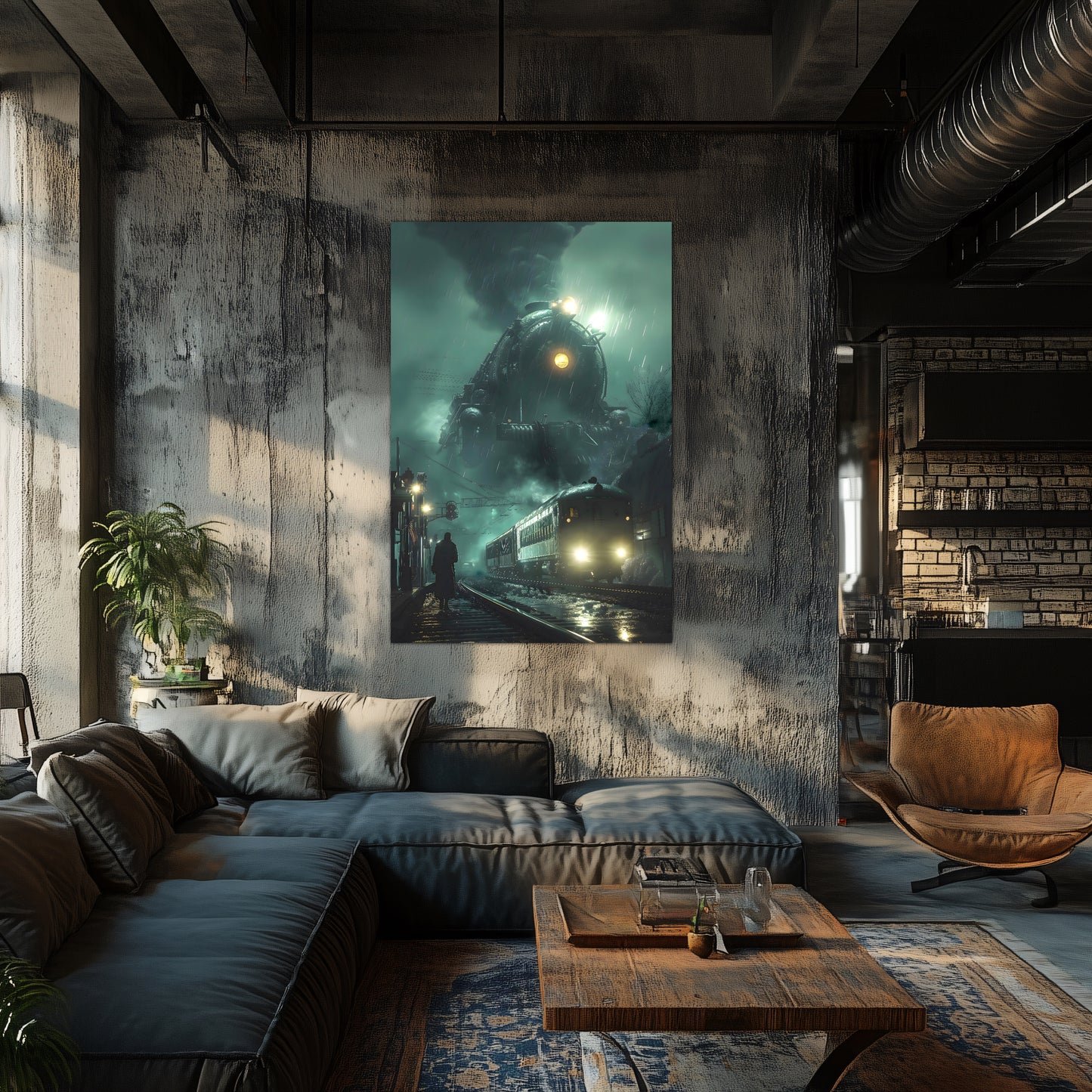 Fantasy Train Poster – Titan Wraith | Awe-Inspiring Wall Art for Sci-Fi & Fantasy Train Enthusiasts | Unique and Exclusive Artwork