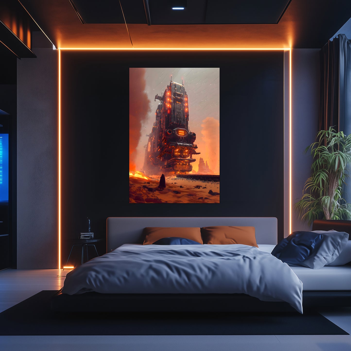 Wasteland Train Poster – Last Nomad | Awe-Inspiring Wall Art for Sci-Fi & Fantasy Train Enthusiasts | Unique and Exclusive Artwork