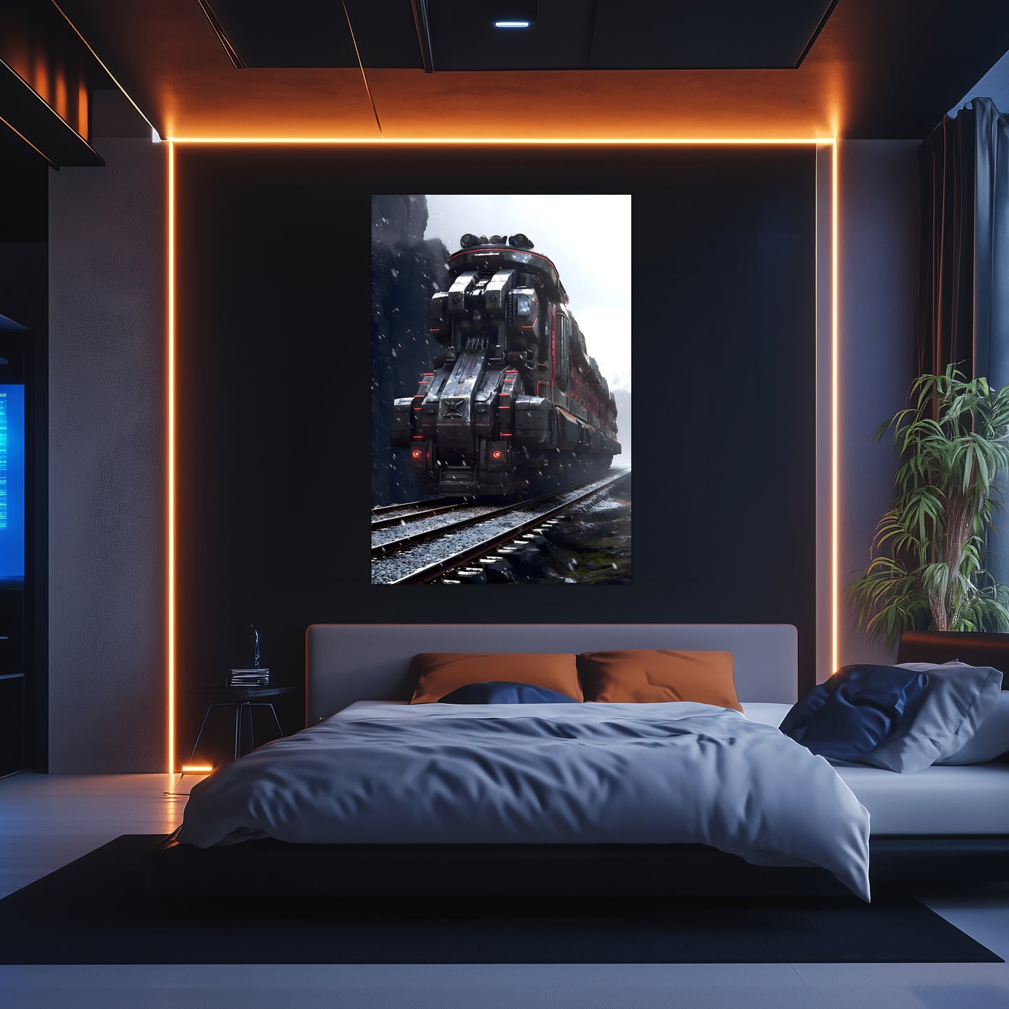 Dystopia Train Poster – Ironridge Bastion | Awe-Inspiring Wall Art for Sci-Fi & Fantasy Train Enthusiasts | Unique and Exclusive Artwork