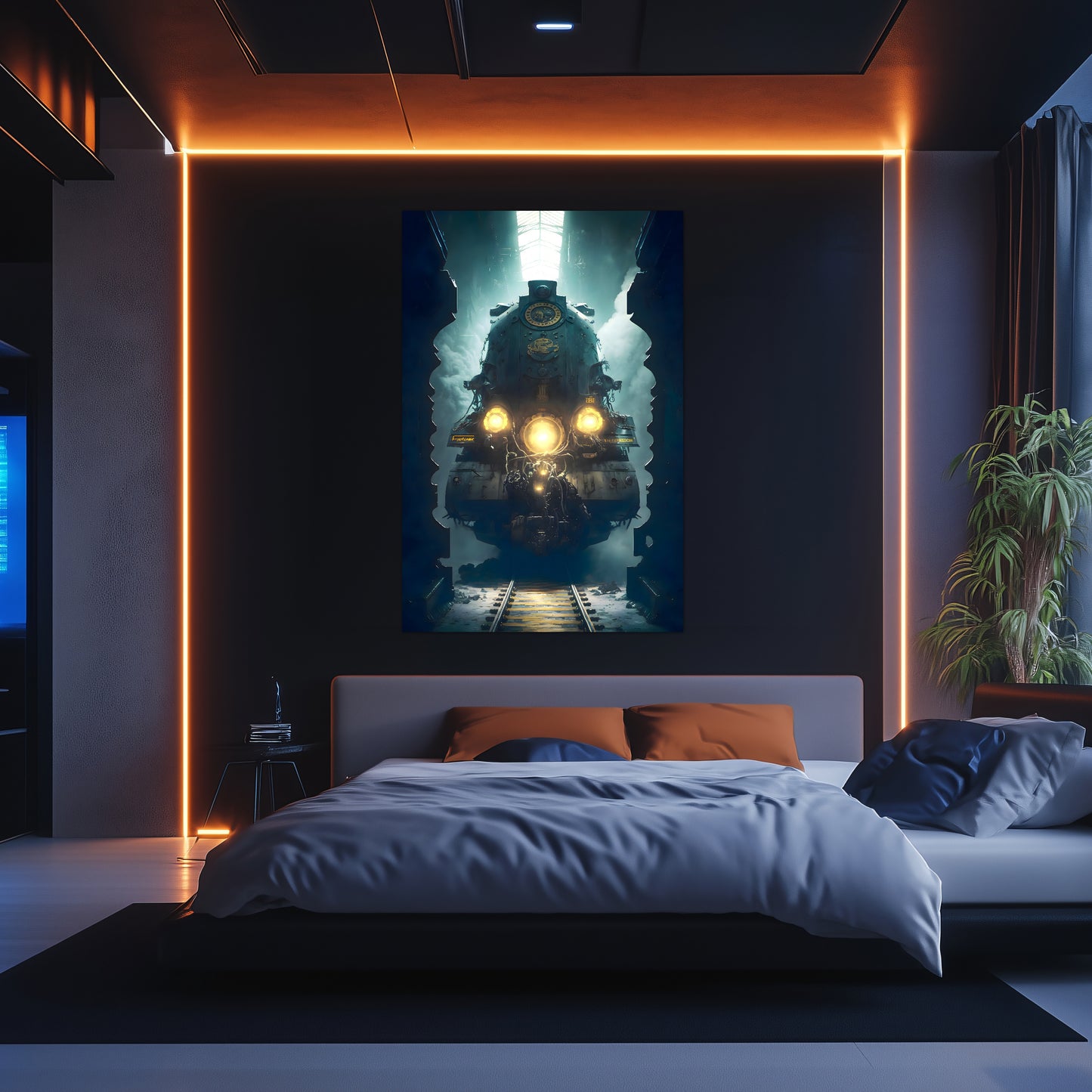 Diesel Train Poster – Tempus Imperator | Awe-Inspiring Wall Art for Sci-Fi & Fantasy Train Enthusiasts | Unique and Exclusive Artwork
