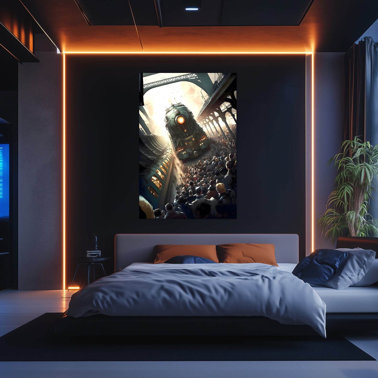 Steampunk Train Poster – Imperial Grandliner | Awe-Inspiring Wall Art for Sci-Fi & Fantasy Train Enthusiasts | Unique and Exclusive Artwork