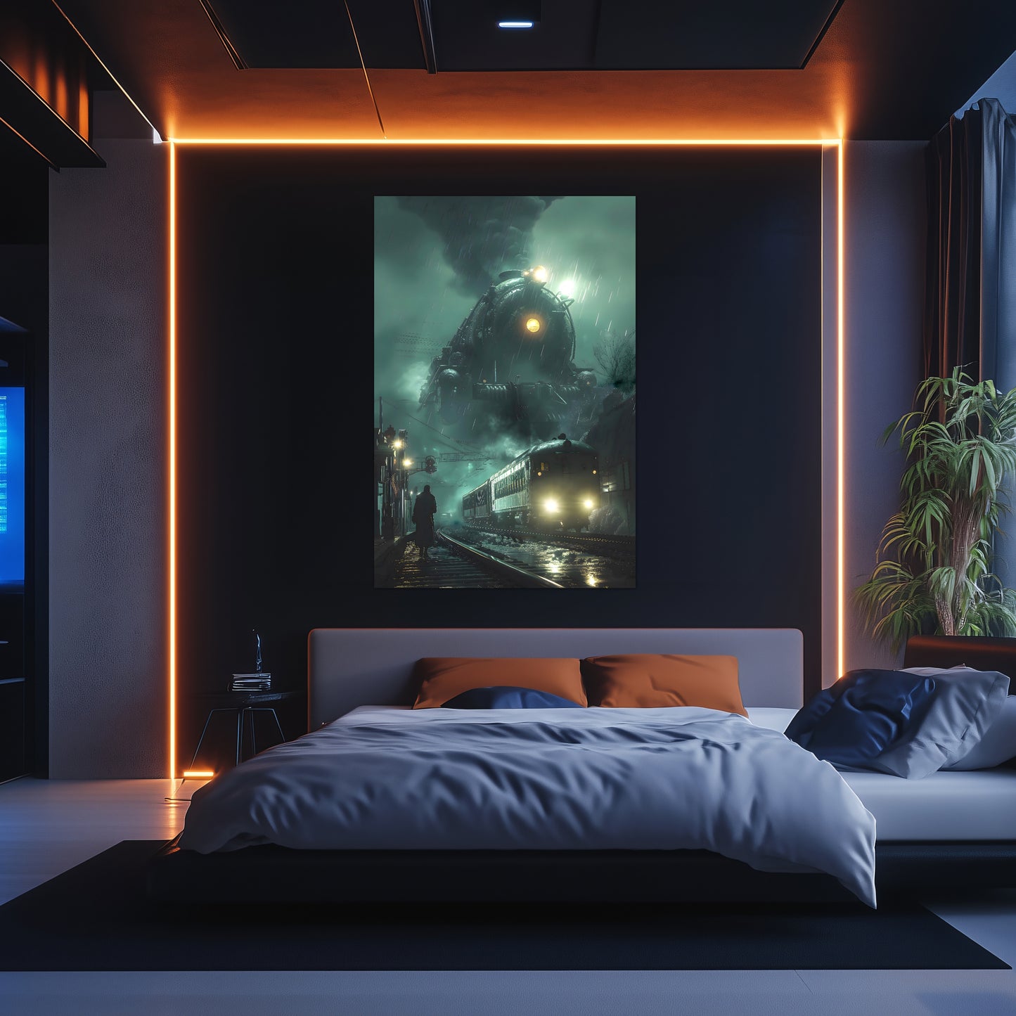 Fantasy Train Poster – Titan Wraith | Awe-Inspiring Wall Art for Sci-Fi & Fantasy Train Enthusiasts | Unique and Exclusive Artwork