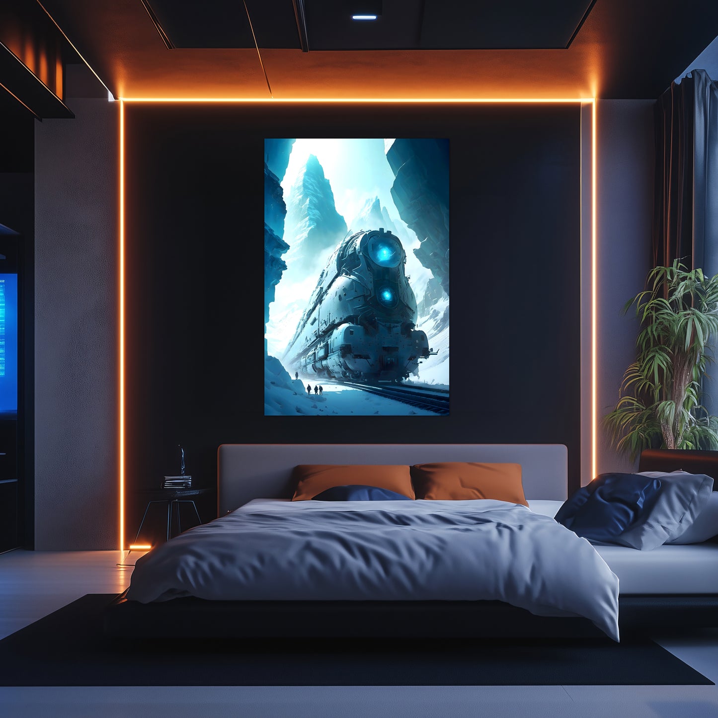 Post-Apocalyptic Train Poster – Icebreaker | Awe-Inspiring Wall Art for Sci-Fi & Fantasy Train Enthusiasts | Unique and Exclusive Artwork