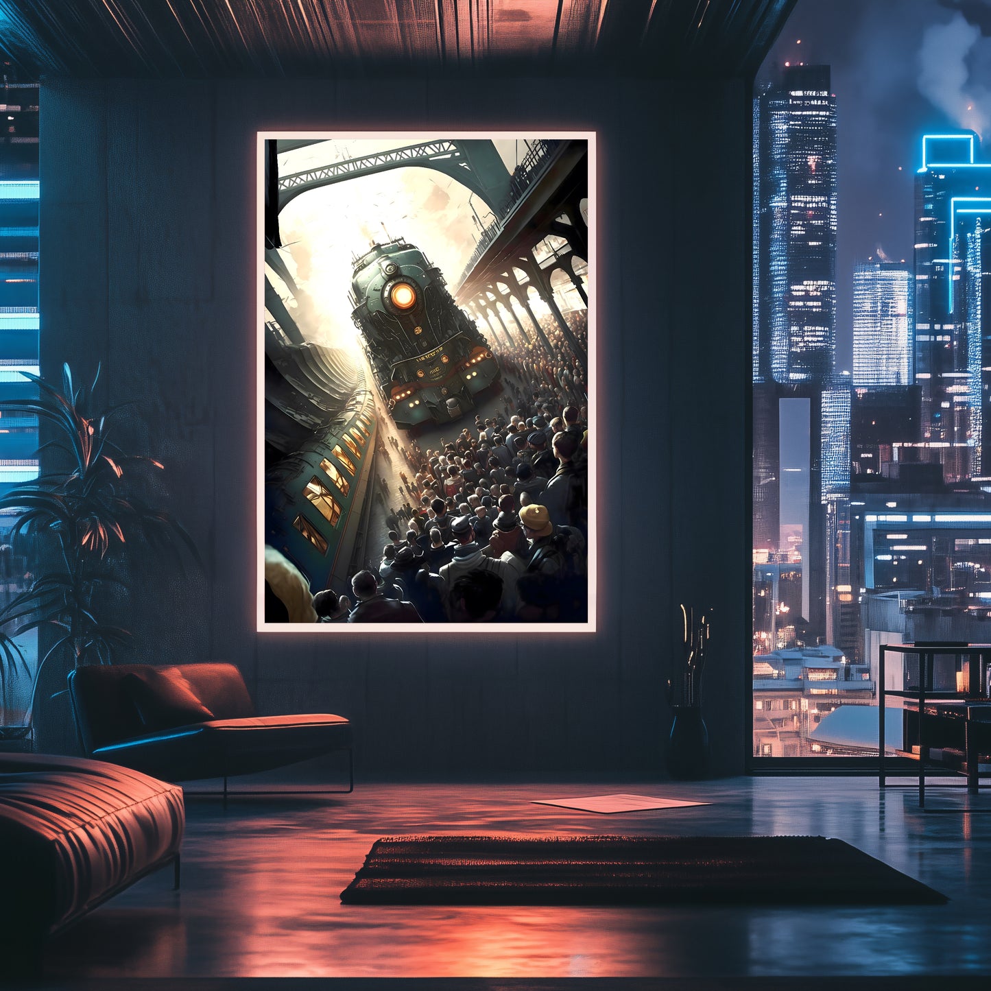 Steampunk Train Poster – Imperial Grandliner | Awe-Inspiring Wall Art for Sci-Fi & Fantasy Train Enthusiasts | Unique and Exclusive Artwork