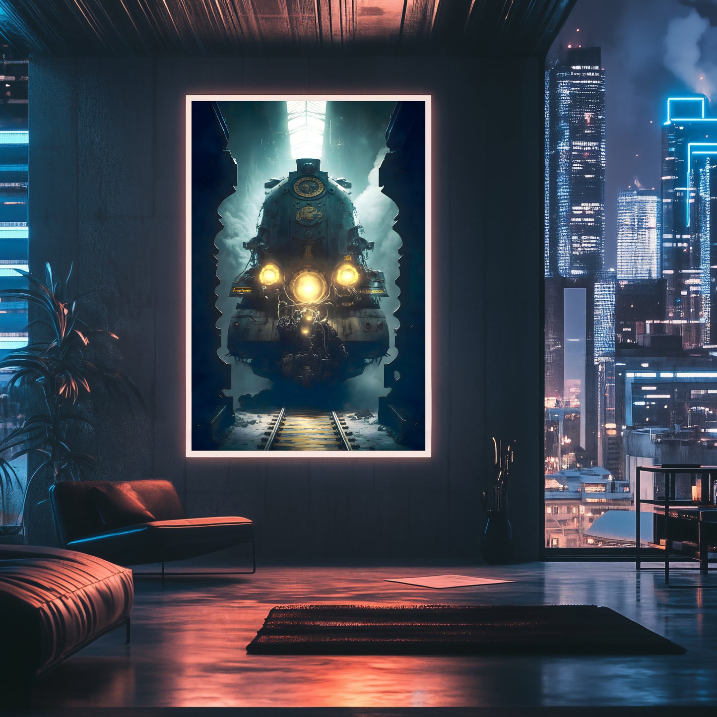Diesel Train Poster – Tempus Imperator | Awe-Inspiring Wall Art for Sci-Fi & Fantasy Train Enthusiasts | Unique and Exclusive Artwork