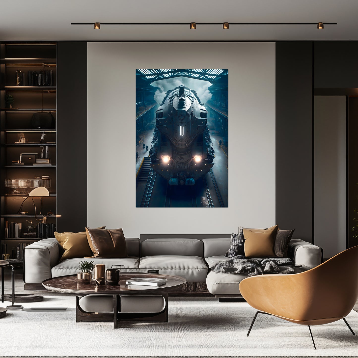 Diesel Train Poster – Rex Temporis | Awe-Inspiring Wall Art for Sci-Fi & Fantasy Train Enthusiasts | Unique and Exclusive Artwork
