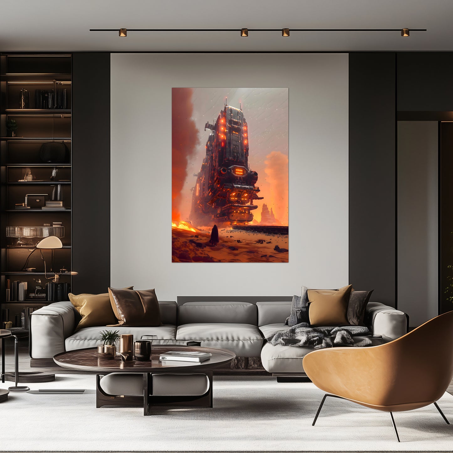 Wasteland Train Poster – Last Nomad | Awe-Inspiring Wall Art for Sci-Fi & Fantasy Train Enthusiasts | Unique and Exclusive Artwork