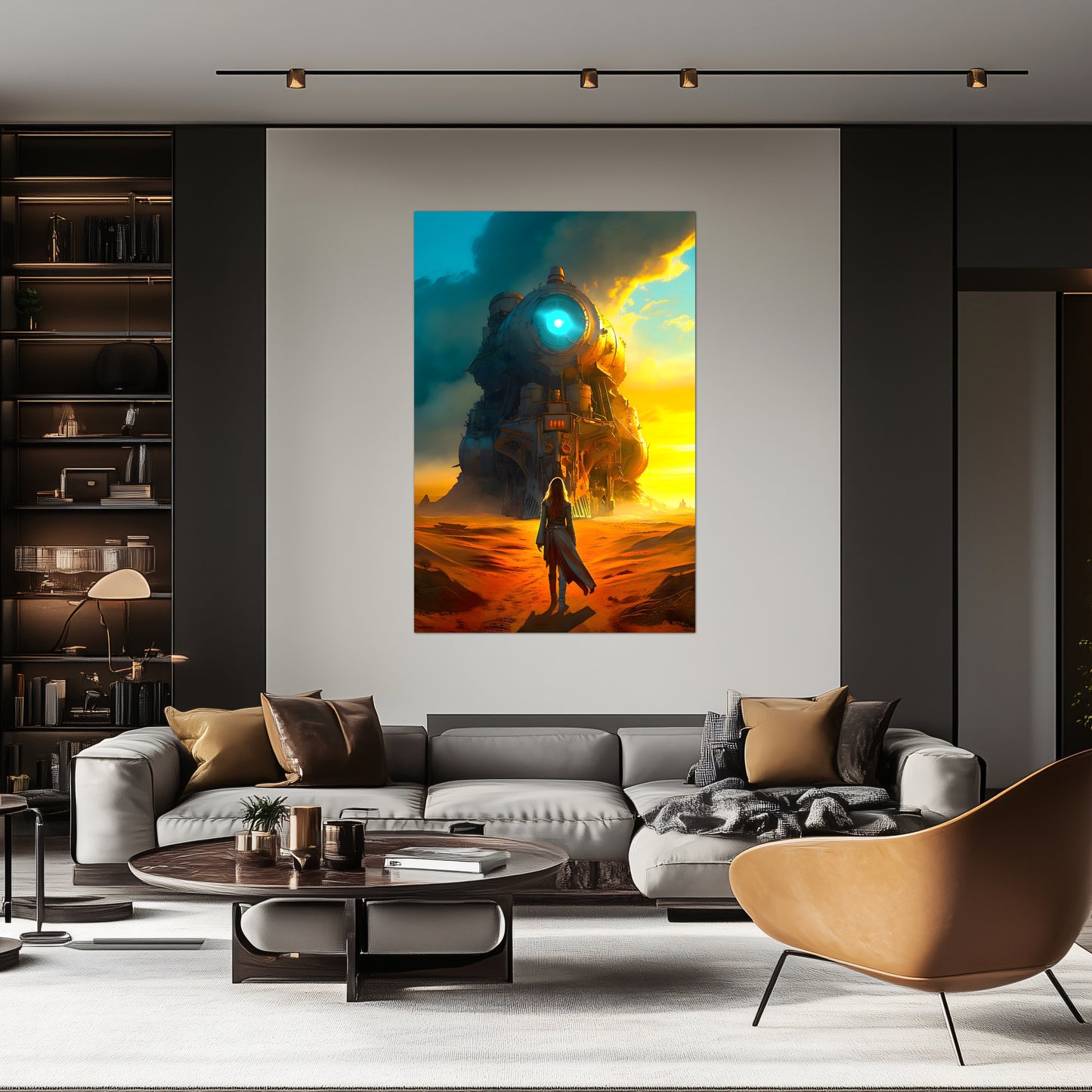 Steampunk Train Poster – Lost Ark | Awe-Inspiring Wall Art for Sci-Fi & Fantasy Train Enthusiasts | Unique and Exclusive Artwork