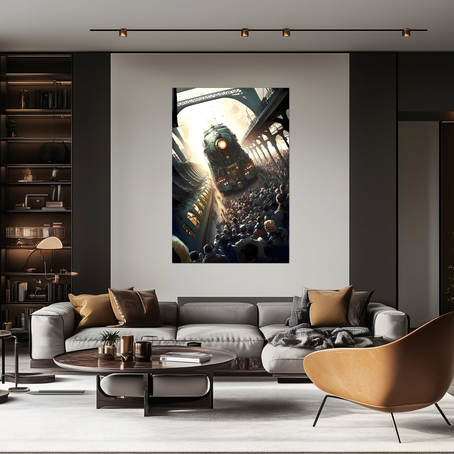 Steampunk Train Poster – Imperial Grandliner | Awe-Inspiring Wall Art for Sci-Fi & Fantasy Train Enthusiasts | Unique and Exclusive Artwork