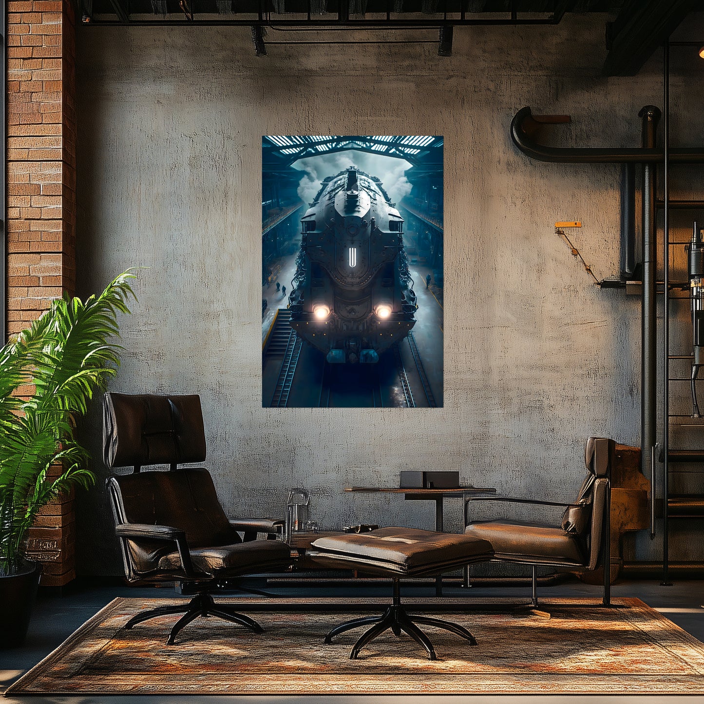 Diesel Train Poster – Rex Temporis | Awe-Inspiring Wall Art for Sci-Fi & Fantasy Train Enthusiasts | Unique and Exclusive Artwork